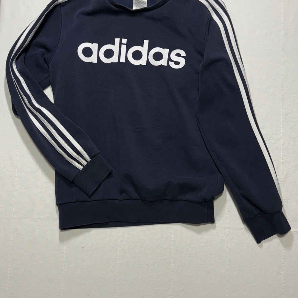 adidas Navy Logo Crewneck Sweatshirt